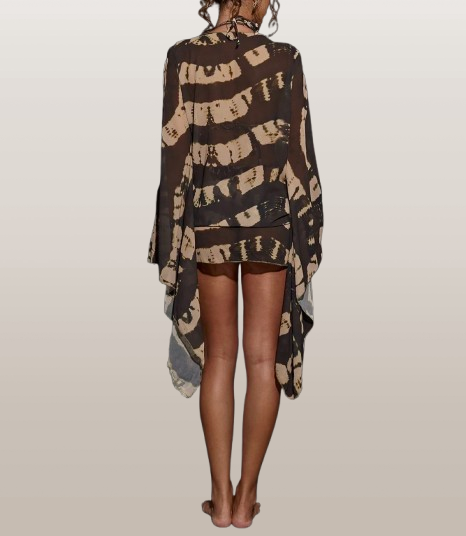 Giraffe Print Beach Cover-Up