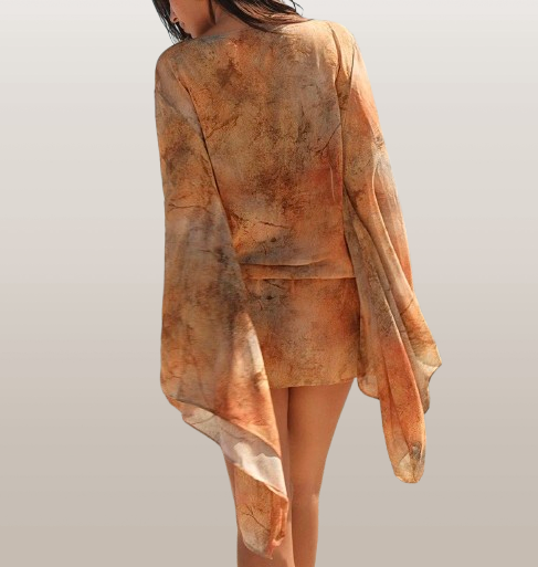 Sunset Stripe Beach Cover-Up