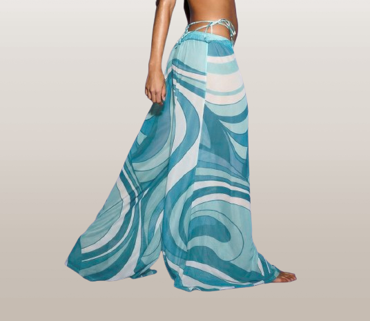 Blue Wave Beach Cover-Up Pants