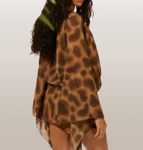 Leopard Beach Cover-Up