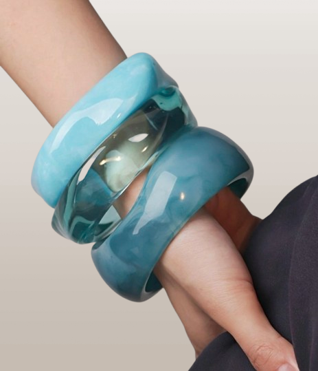 Ocean Resin Bangle Set