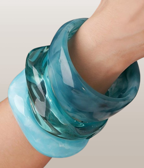 Ocean Resin Bangle Set