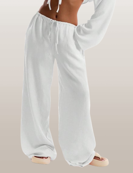 White Loose Fit Pants