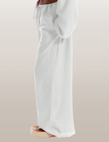 White Loose Fit Pants