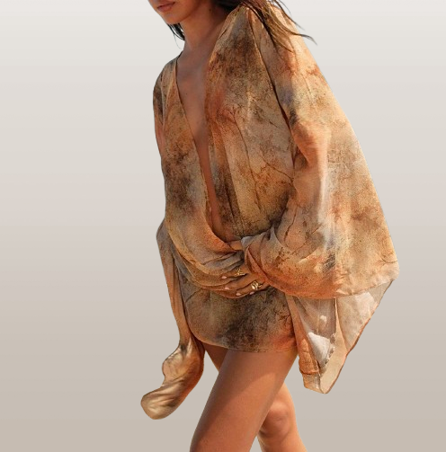 Sunset Stripe Beach Cover-Up