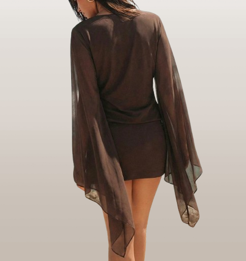 Brown Beach Cover-Up Dress