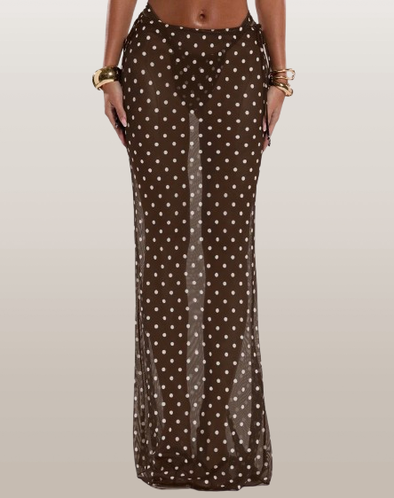 Brown Polka Dot Skirt