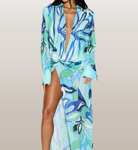 Blue Wave Maxi Dress