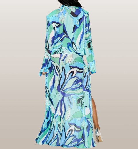 Blue Wave Maxi Dress