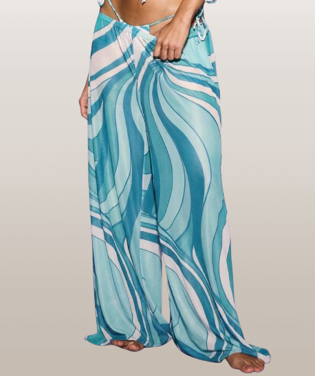 Blue Wave Beach Cover-Up Pants