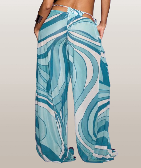Blue Wave Beach Cover-Up Pants