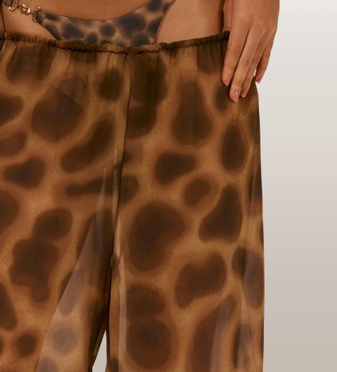 Leopard Print Beach Cover-Up Pants