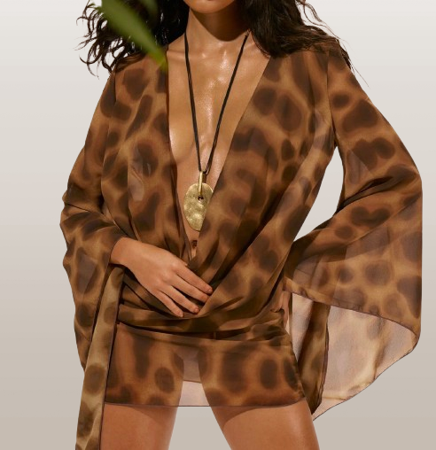 Leopard Beach Cover-Up