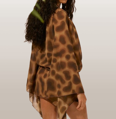 Leopard Beach Cover-Up