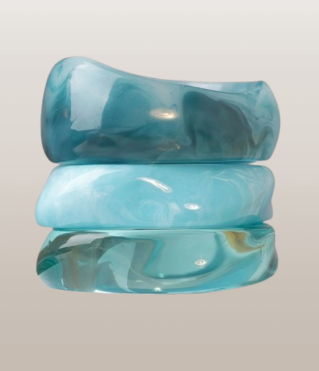 Ocean Resin Bangle Set