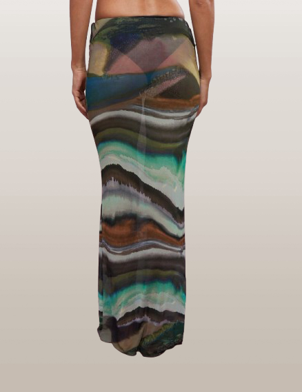 Earthy Waves Maxi Skirt