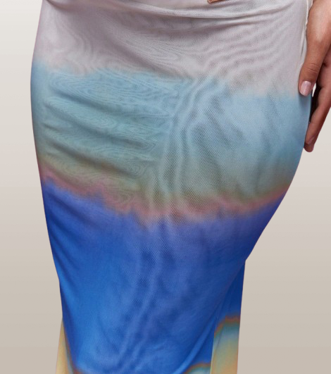 Gradient Elegance Maxi Skirt